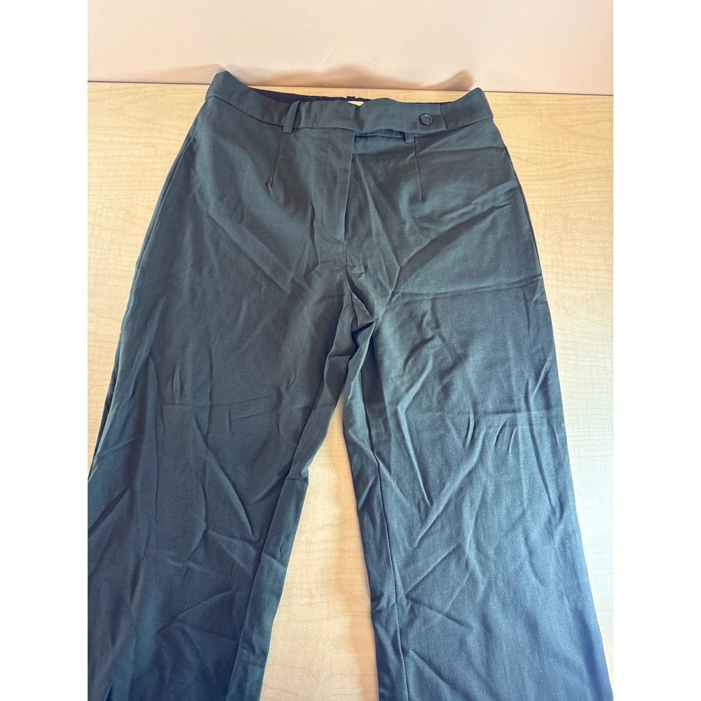 Michael Kors Collection Womens Dark Olive Green Wide Leg Dress Pants Size 6